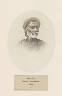 Portrait of an unknown man from the Malik clan of Bihar in eastern India, photograph, page,