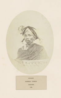 Portrait of an unknown man from the Kuki tribe of Assam, photograph, page, number: '(39)',