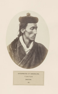 Portrait of an unknown man from Bhutan in Darjeeling, West Bengal, photograph, page, number: '