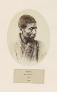 Portrait of an unknown Buddhist man from Tibet, photograph, page, inscription: 'TIBETAN., BUDDHIST