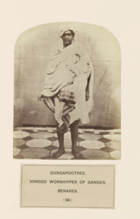 Portrait of an unknown man from the Gangaputra Brahmin community of Varanasi, Uttar Pradesh, India,