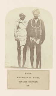 Portrait of two unknown men from the Bhurtiya community of Varanasi district, Uttar Pradesh, India,