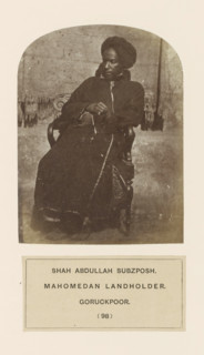 Portrait of Shah Abdullah Subzposh from Gorakhpur, Uttar Pradesh, India, photograph, page, number: