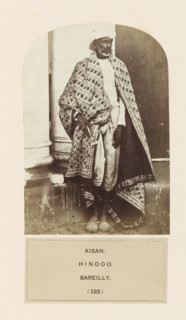Portrait of an unknown man from the Kisan community of Bareilly, Uttar Pradesh, India, photograph,