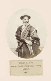 Portrait of Mobarik Ali Khan, a man from the Shaikh community of Meerut, Uttar Pradesh, India,