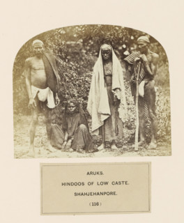 Four people from the Arakh community of Shahjahanpur, Uttar Pradesh, India, photograph, page,