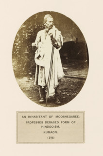 Portrait of an unknown man from the Munsyari region of Kumaon, Uttarakhand, India, photograph,
