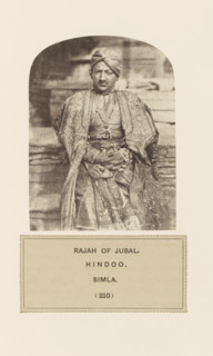 Portrait of the raja (king) of Jubbal near Shimla, Himachal Pradesh, India, photograph, page,