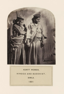 Two unknown women in traditional dresses from the Kanet community of Shimla, Himachal Pradesh,