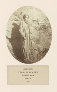 Portrait of an unknown merchant from Kashmir in Shimla, Himachal Pradesh, India, photograph, page,