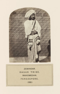 Portrait of an unknown landowner from Firozpur, Punjab, India, photograph, page, number: '(222)',
