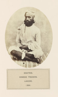 Portrait of an unknown trader from the Khatri community of Lahore, Punjab, Pakistan, photograph,