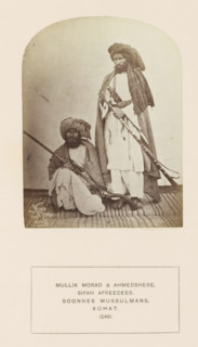 Portrait of two men with muskets from the Sepah Afridi tribe of Kohat, Khyber Pakhtunkhwa,