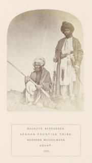 Portrait of two unknown men with muskets from the Afridi tribe of Kohat, Khyber Pakhtunkhwa,