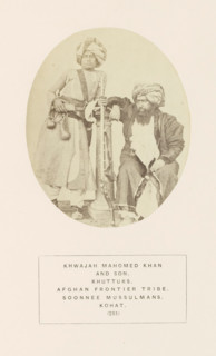 Portrait of Khwajah Mahomed Khan and his son from the Khattak tribe of Kohat, Khyber Pakhtunkhwa,