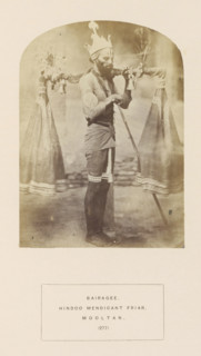 Portrait of a mendicant (Bairagi) from Multan, Punjab, Pakistan, who carries water from the Ganga