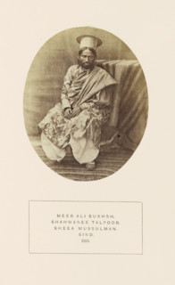 Portrait of Mir Ali Bukhsh, Sindh, Pakistan, photograph, page, inscription: 'MEER ALI BUKHSH.,