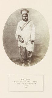 Portrait of an unknown man from the Narejo Sindhi tribe in Sindh, Pakistan, photograph, page,