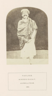 Portrait of Toolsee, a dacoit who was imprisoned in Jabalpur, Madhya Pradesh, India, photograph,