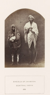 Portrait of a soldier Nar Sing and his wife Chundi from the Bhil tribe of Jhabua, Madhya Pradesh,