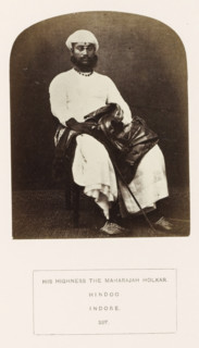 Portrait of Tukoji Rao Holkar, the Maharaja of Indore, Madhya Pradesh, India, photograph, page,