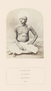 Portrait of an unknown man from the Lingayat community of Mysore, Karnataka, India, photograph,