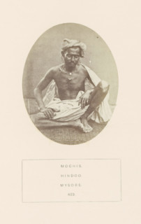 Portrait of an unknown man from the Mochi community (cobbler) of Mysore, Karnataka, India,