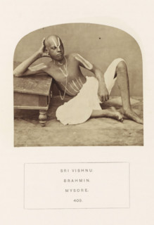 Portrait of an unknown priest from the Vaishnav Brahmin community of Mysore, Karnataka, India,