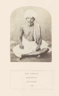 Portrait of an unknown priest from the Vaishnav Brahmin community of Mysore, Karnataka, India,