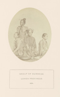 Group portrait of people from Myanmar, photograph, page, number: '464.', Myanmar, c. 1865 - in or