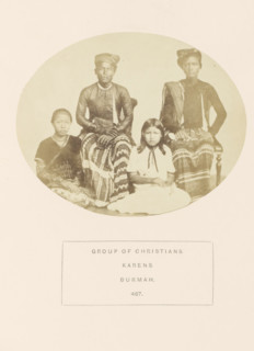 Group portrait of four unknown people from the Karen folk of Myanmar, photograph, page,