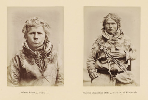 Solomon Hendriksen Bilto ?, d' anni 26, di Karasuando, Two portraits of Andreas Person and Solomon