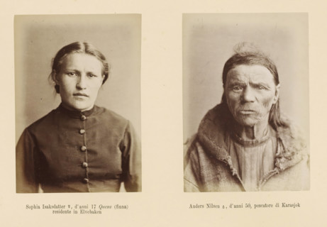 Two portraits of Sophia Isaksdatter and Anders Nilsen, Anders Nilsen ?, d' anni 50, pescatore di