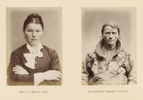 Helen ?, di Bossekop (Alten), Two portraits of Helen and Lars Hendriksen Valkiapää, Lars Hendriksen