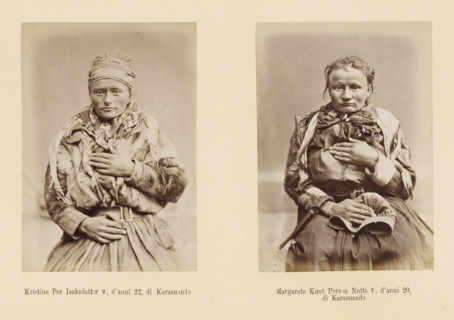Two portraits of Kristine Per Isaksdatter and Margarete Knut Person Nutti, Margarete Knut Person