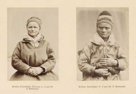 Kristine Andersdatter ?, 1940s, of Karasuando, Kristine Johansdatter Edirnoma ?, Two portraits of