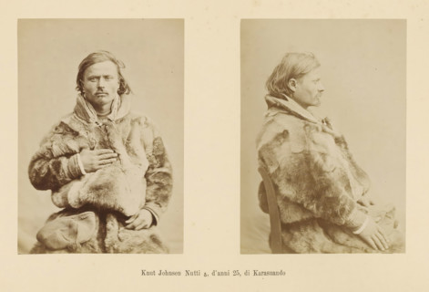 Knut Johnsen Nutti ?, d' anni 25, di Karasuando, Two portraits of Knut Johnsen Nutti, page, Left a