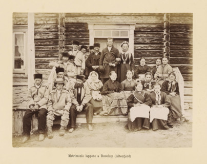 Matrimonio lappone a Bossekop (Altenfjord), Group portrait at a Saami wedding in Bossekop,