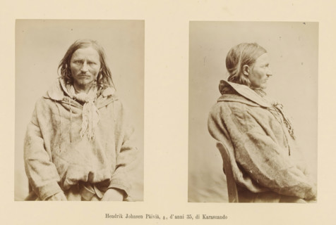 Two portraits of Hendrik Johnsen Päivä, Hendrik Johnsen Päivä, ?, d' anni 35, di Karasuando, page,