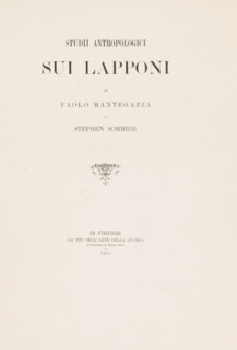 Studii anthropologici sui Lapponi, book, writer (clerical worker): Paolo Mantegazza, writer