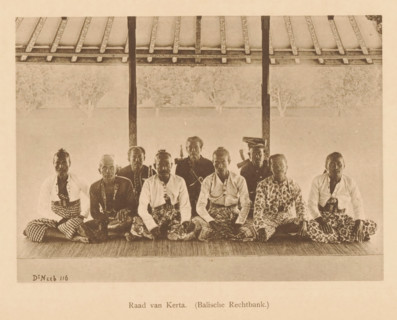 Group portrait of unknown men, the Council of Kerta, Council of Kerta (Balian Court.), page,