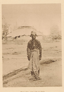 Mami Sim, our guide to Praja, Portrait of Mami Sim, page, photomechanical print, maker: Christiaan