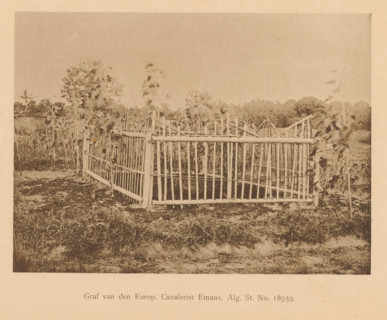 Grave of Emans, Grave of Europ. Cavalryman Emans, General. St. No. 18939, page, photomechanical