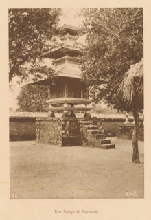 A Sanga at Narmade, A temple at Narmada, page, photomechanical print, maker: Christiaan Johan Neeb,