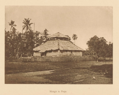 View of a mesigit, Mesigit te Praja, page, photomechanical print, maker: Christiaan Johan Neeb, c.