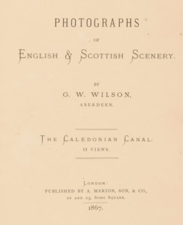 Photographs of English and Scottish scenery : the Caledonian Canal, book, retailer's mark: 'WD