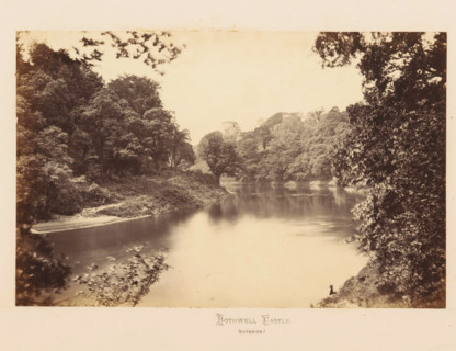 View of Bothwell Castle on the Clyde, Bothwell Castle (exterior), photograph, page, South