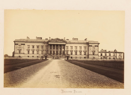 View of Hamilton Palace, Hamilton Palace, photograph, page, Lanarkshire, c. 1862 - in or before