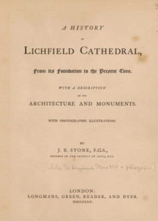 View of Lichfield Cathedral, photograph, page, photographer: John Benjamin Stone, Lichfield, c.