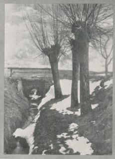 Landscape with snow, Letzter schnee, page, photomechanical print, inscription: 'Photographische